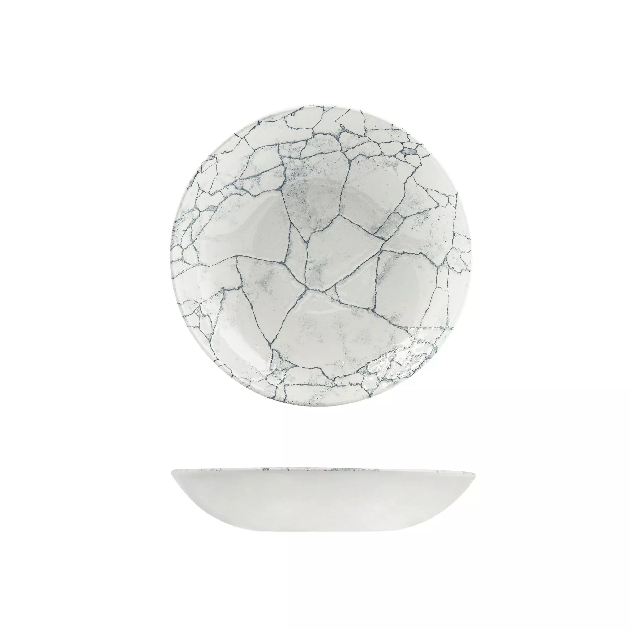 Churchill Kintsugi Pearl Grey Round Coupe Bowl (248mm 1136ml)